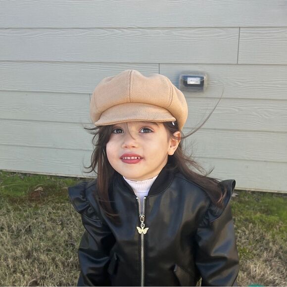 Kids’ Tan Newsboy Cap – Stylish and Comfortable - Picture 5 of 5